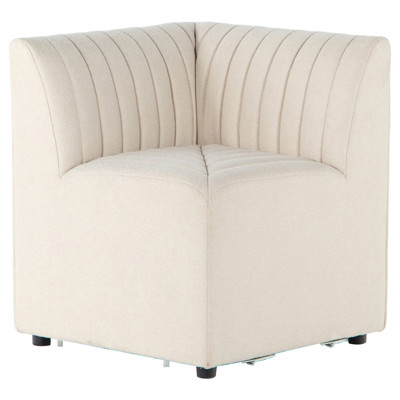 Leo Modern Classic Beige Performance Dining Bench Corner