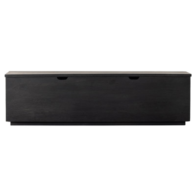 Scarlett Rustic Lodge Black Solid Mango Wood Storage Trunk