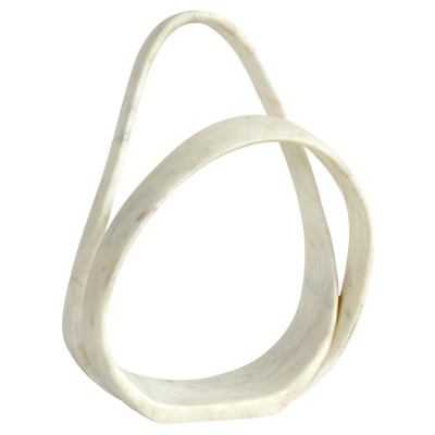 Palecek Indio Modern Classic White Marble Decorative Sculpture - Small
