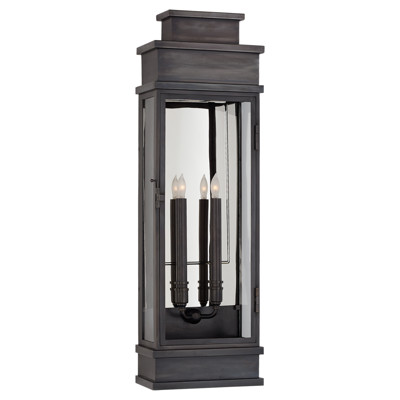 Visual Comfort Signature Collection CHD2911BZ-CG Chapman & Myers Linear Lantern 2 Light 29 inch Bronze Outdoor Wall Lantern, Large