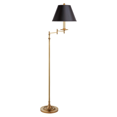 Visual Comfort Signature Collection CHA9121AB-B Chapman & Myers Dorchester 51 inch 75 watt Antique-Burnished Brass Swing Arm Floor Lamp Portable Light