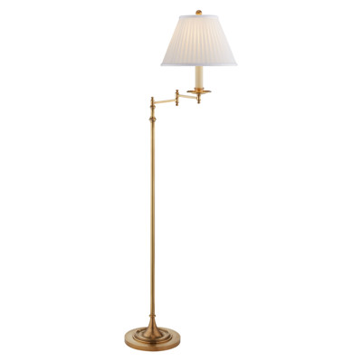 Visual Comfort Signature Collection CHA9121AB-S Chapman & Myers Dorchester 51 inch 75 watt Antique-Burnished Brass Swing Arm Floor Lamp Portable Light