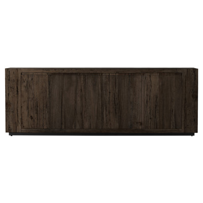 Wesson Abaso 94" Oak Wood Black Mdf Ebony Rustic Wormwood Sideboard