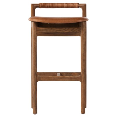 Allston Baden Leather Solid Wood Haven Tobacco Lamont Nettlewood Bar Stool