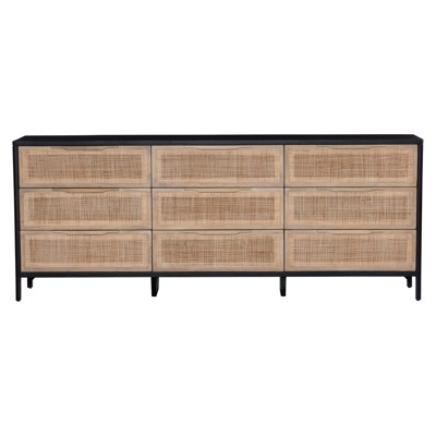 black and cane dresser FUQARHY 6 Drawer Rattan Modern Wood Chest with Storage Drawers : Home & Kitchen If youre not absolutely in love after 100 days or have any issues Garvee Black Rattan 6 Drawer