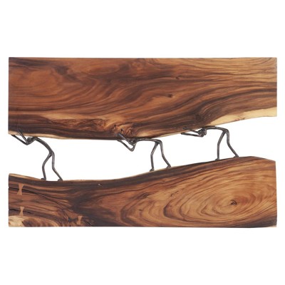 Fay Rustic Lodge Natural Chamcha Wood Wall Sculpture