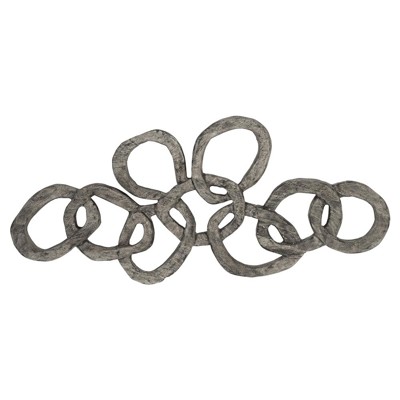 Kalina Modern Classic Grey Chamcha Wood Chain Wall Sculpture