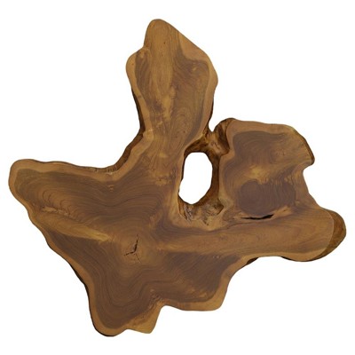 Marcello Rustic Lodge Natural Teak Wood Wall Sculpture