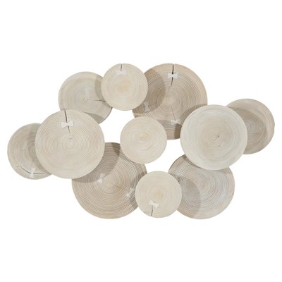 Hilda Modern Bleached Mango Wood Wall Sculpture - Small