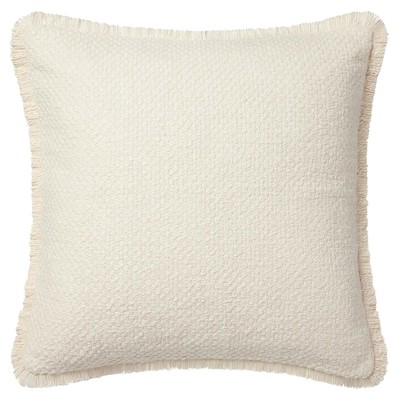 Coastal Beach Cream Down Fill Decorative Throw Pillow - 22x22