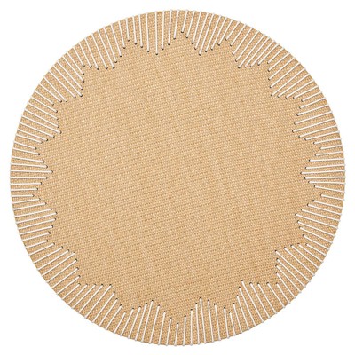 Dream Weaver Modern Natural Chevron White Border Placemat - Set of 4