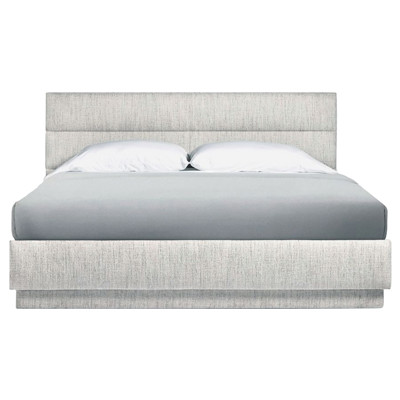 Hawthorne Modern Heather Grey Upholstered Tufted Bed - Queen