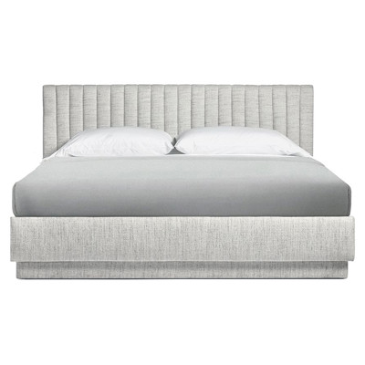 Skylar Modern Classic Beach Heather Channel Tufted Bed - King