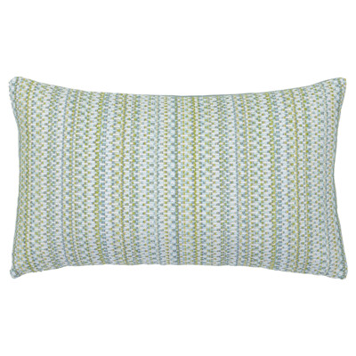Kaleidoscope Coastal Spring Green Indoor Outdoor Lumbar Pillow - 12x20