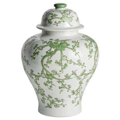 Nolan French Country White Porcelain Lidded Ginger Jar