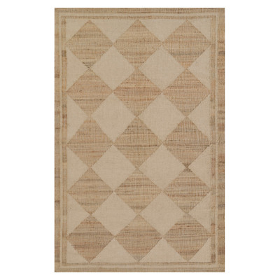 Nash Modern Classic Natural Jute Diamond Patterned Rug -8'x10'