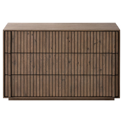 Lana Rustic Lodge Grey Oak Wood Nightstand