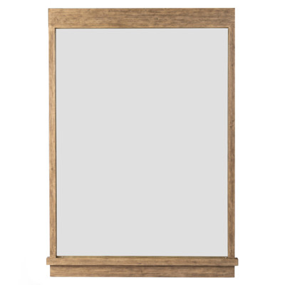 Avo Rustic Lodge Distressed Light Brown Wood Rectangular Floor Mirror