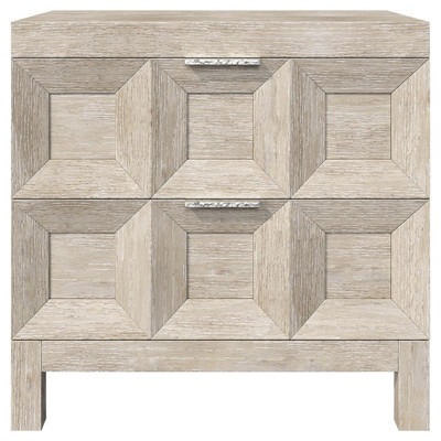Isolde Modern Classic Beige Wood Nightstand - Small