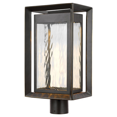 Visual Comfort Studio Urbandale Modern Antique Bronze Outdoor Post Lantern