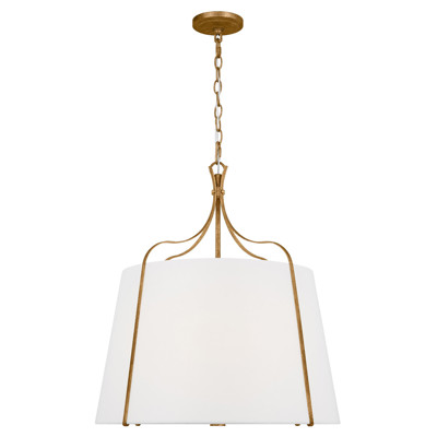 Visual Comfort Studio Leander Antique Gild Hanging Shade Pendant - Large