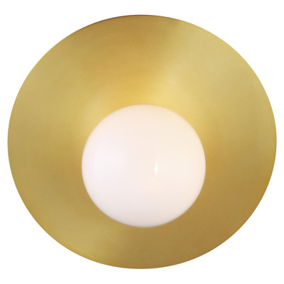Visual Comfort Studio Nodes Mid Century Burnished Brass Angled Sconce