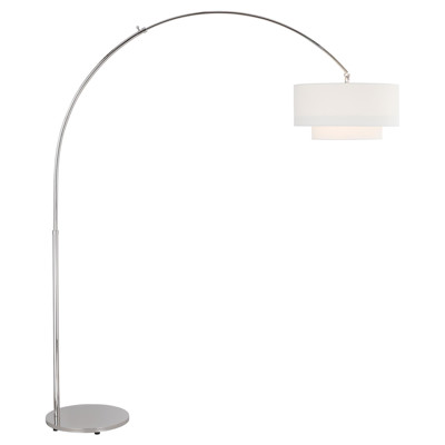 Visual Comfort Studio Sawyer Modern Classic Polished Nickel Floor Lamp