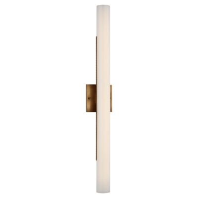 Visual Comfort Signature Collection KW2224AB-WG Kelly Wearstler Precision LED 4.25 inch Antique-Burnished Brass Bath Light Wall Light