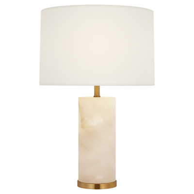 Visual Comfort Lineham Modern White Alabaster Cordless Table Lamp - 16"