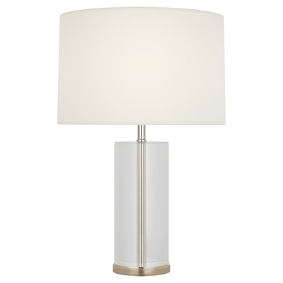 Visual Comfort Lineham Crystal Polished Nickel Cordless Table Lamp - 16"