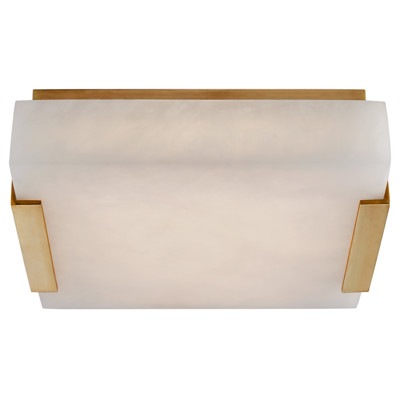 Visual Comfort Signature Collection KW4114AB-ALB Kelly Wearstler Covet LED 8.25 inch Antique-Burnished Brass Flush Mount Ceiling Light, Small