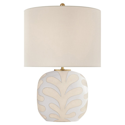 Visual Comfort Signature Collection KS3618NBQ/NWT-L kate spade new york Parkwood 23.75 inch 60 watt Natural Bisque and New White Table Lamp Portable L