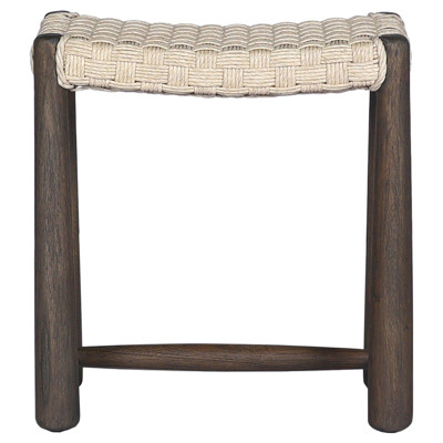 Savio Twisted Vintage White Outdoor Accent Stool
