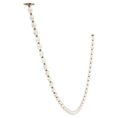 Visual Comfort Modern Collier Natural Brass Crystal Chandelier - 132"