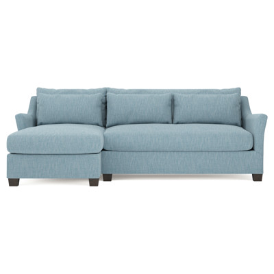Pauline Chaise Eggshell Blue Performance Sectional - Left Chaise - 101"