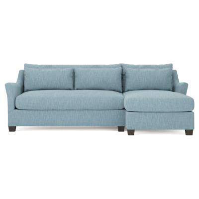 Pauline Chaise Eggshell Blue Performance Sectional - Right Chaise - 101"
