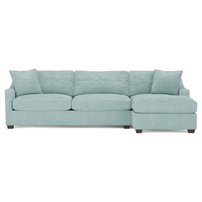 Avery French Blue Chaise Sectional - Right Chaise - 110"