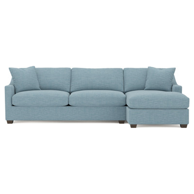 Avery Eggshell Blue Performance Chaise Sectional - Right Chaise - 110"