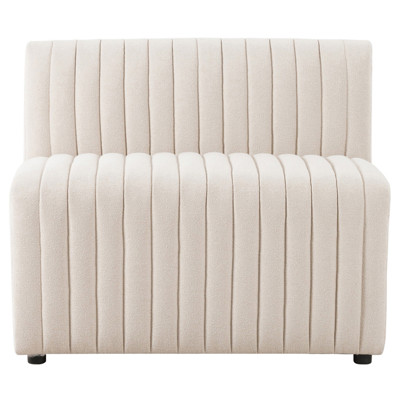 Leo Modern Classic Beige Performance Tufted Dining Bench - 38.5"