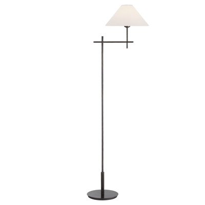 Visual Comfort Signature Collection SP1023BZ-L-CL J. Randall Powers Hackney 52.5 inch 2 watt Bronze Cordless Bridge Arm Floor Lamp Portable Light