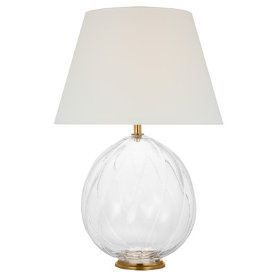 Visual Comfort Talia Modern Classic Clear Glass Cordless Table Lamp - 29"