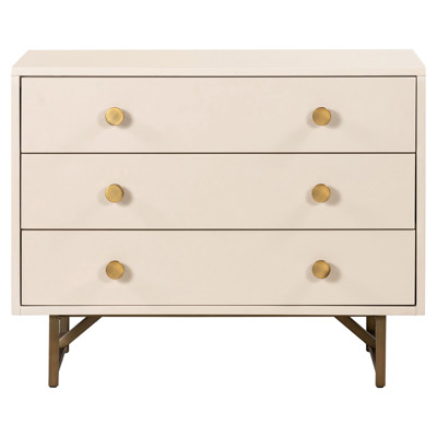 Belfast Van Matte Alabaster Hardwood Rectangular Nightstand