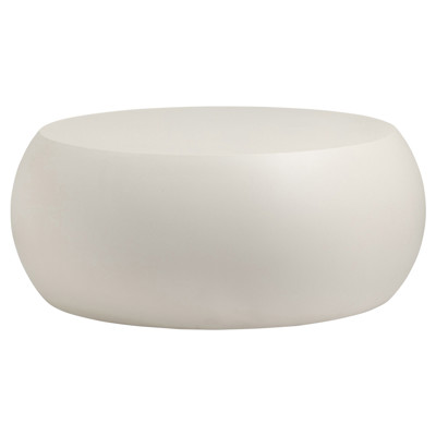Uriel Modern Classic Cream Concrete Outdoor Round Coffee Table