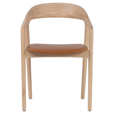 Allston Amare Sonoma Butterscotch Leather Dining Armchair