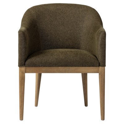 Lovren Modern Classic Olive Performance Wood Dining Arm Chair