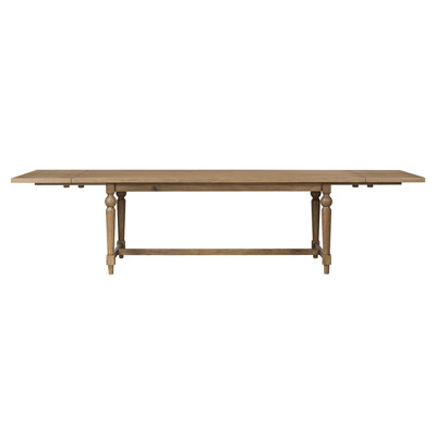 Blaine Updated Traditional Brown Oak Extendable Dining Table - 88-124"