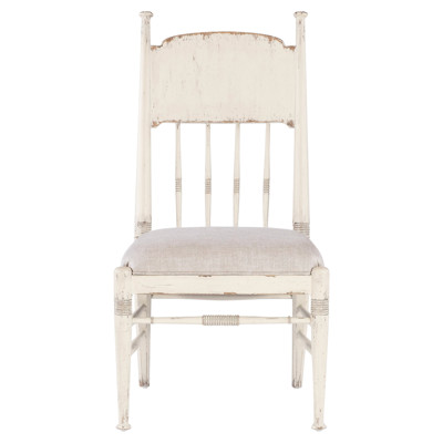 Leo Updated Traditional Beige Performance White Oak Windsor Dining Chair