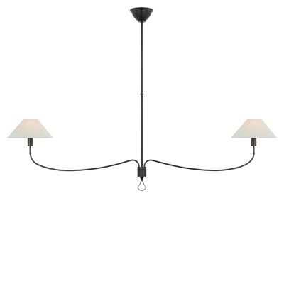 Visual Comfort Griffin Updated Traditional Bronze Linear Chandelier