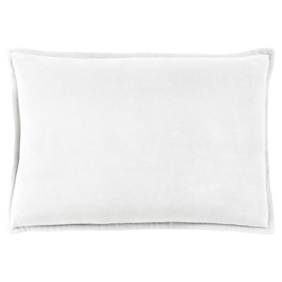 Anika Modern Classic Slate Velvet Flange Down Lumbar Pillow - 13x19