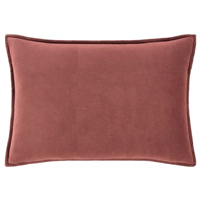 Anika Modern Classic Dark Brown Velvet Flange Down Lumbar Pillow - 13x19